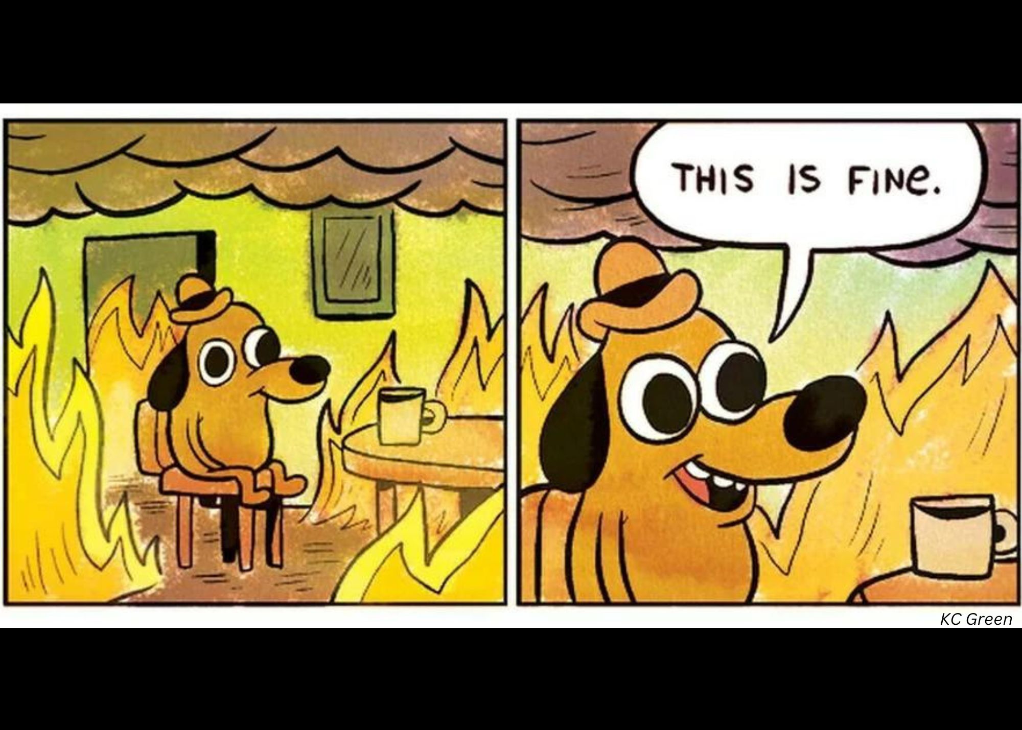 "This is Fine" meme by KC Green.